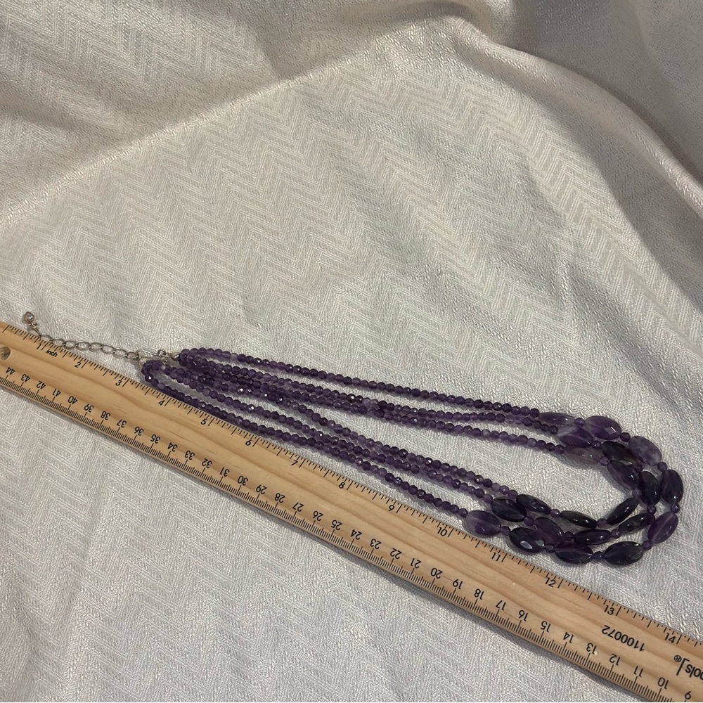 Jay King DTR 925 Necklace Amethyst Multi Strand Sterling Silver Purple - Picture 12 of 13